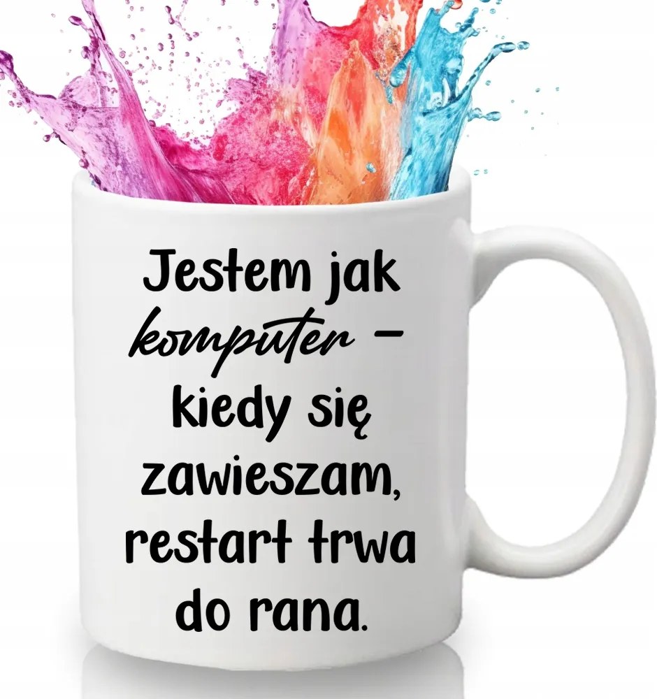 Bögre Fehér 330 ml Kerámia Ajándék Humor Vicces Kütyü, Mint A Számítógép