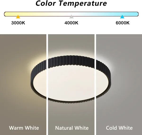 Brilagi - LED dimmelhető mennyezeti lámpa ORINO LED/54W/230V 3000-6000K fekete átm. 43 cm + távirányító