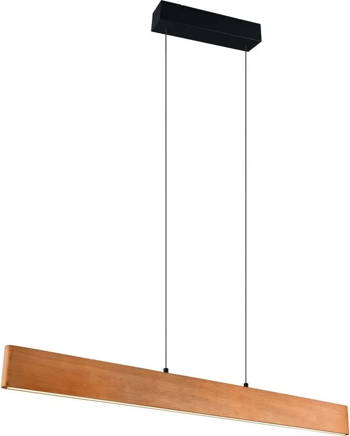 Natúr színű LED függőlámpa fa búrával Edgewood – Trio