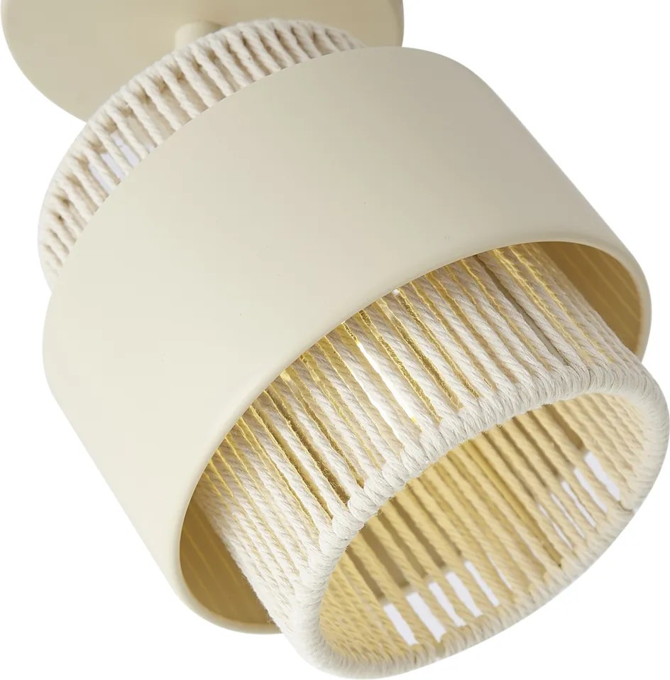 Moderne spot beige met goud draai- en kantelbaar - Kora