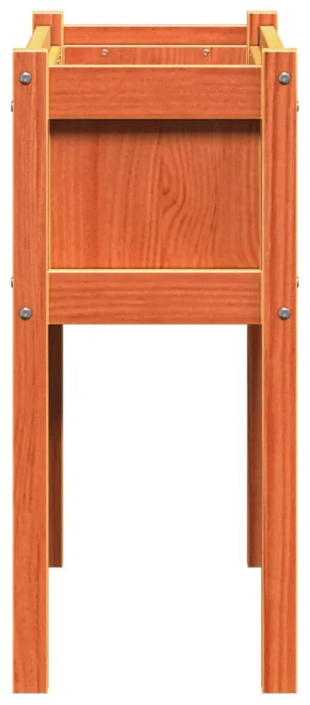 viaszbarna tömör fenyőfa kerti virágláda 70 x 31 x 70 cm