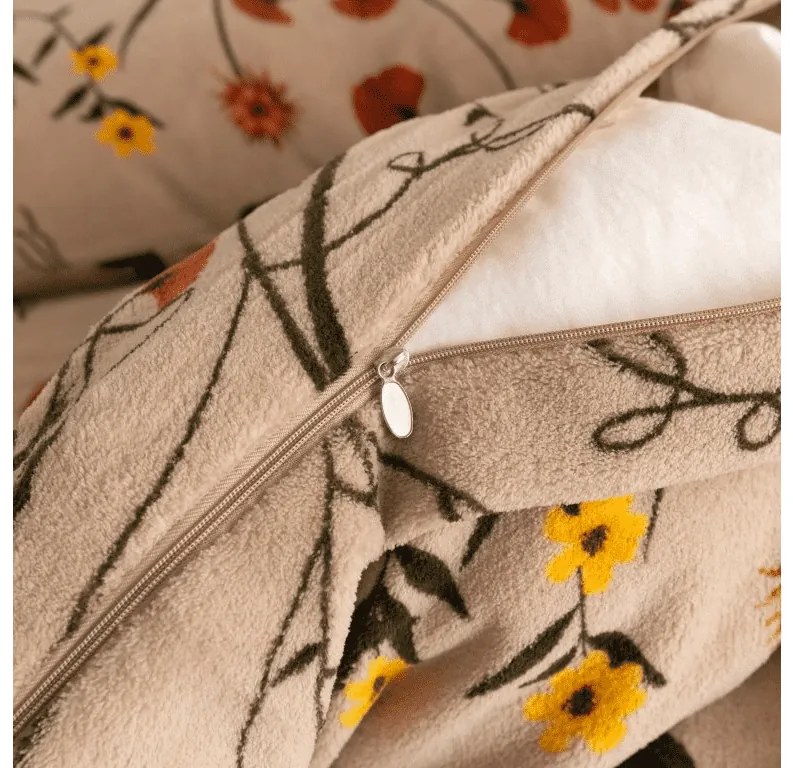 HERBAR bézs mikroplüss ágyneműhuzat Ágyneműhuzat mérete: 70 x 90 cm | 140 x 220 cm