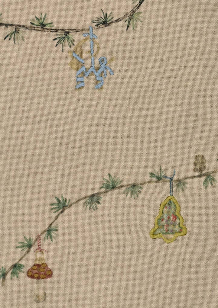 Kähler Hammershøi Christmas Díszített Abrosz Karácsonyi 150x320 cm Bézs