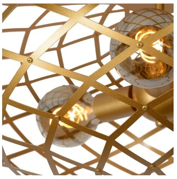 Lucide 21117/65/02 - Mennyezeti lámpa WOLFRAM 3xE27/60W/230V arany