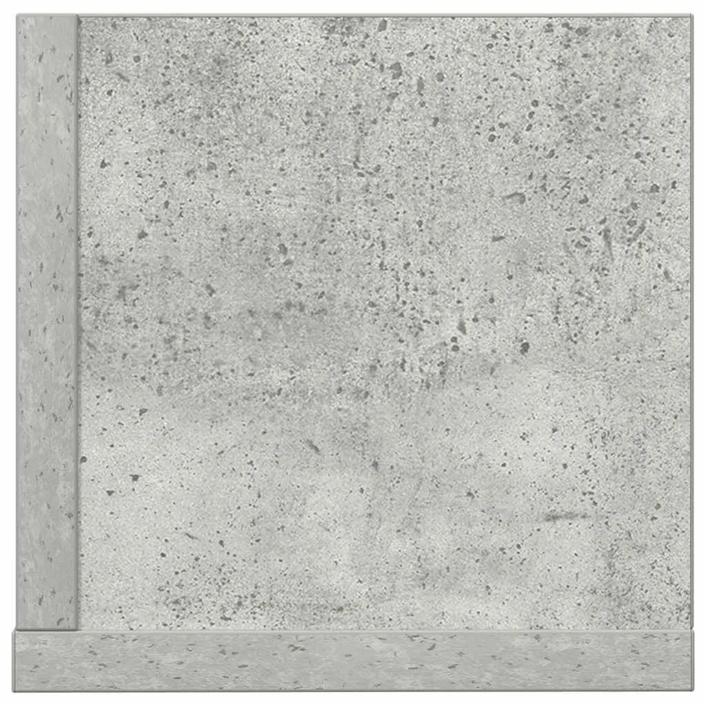2 db betonszürke szerelt fa fali polc 100 x 16,5 x 16,5 cm