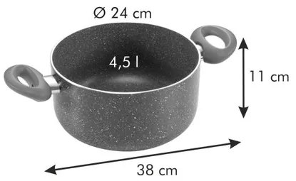 Tescoma Manico Rosso serpenyő, 24 cm, 4,5 l, 4,5 l