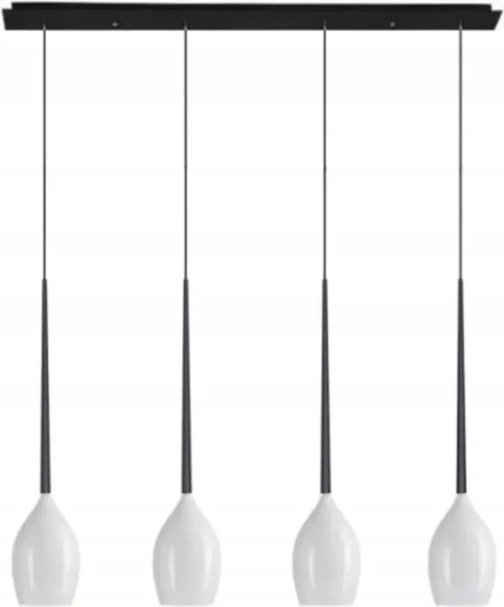 AZzardo Izza függeszték 4x E14 50W izzó nélkül 107cm IP20, fekete/fehér