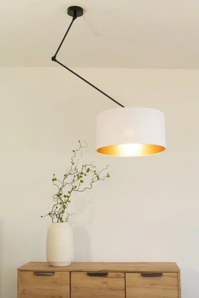 LED állítható csillár rúddal GORTA 1xE27/60W/230V fehér/arany