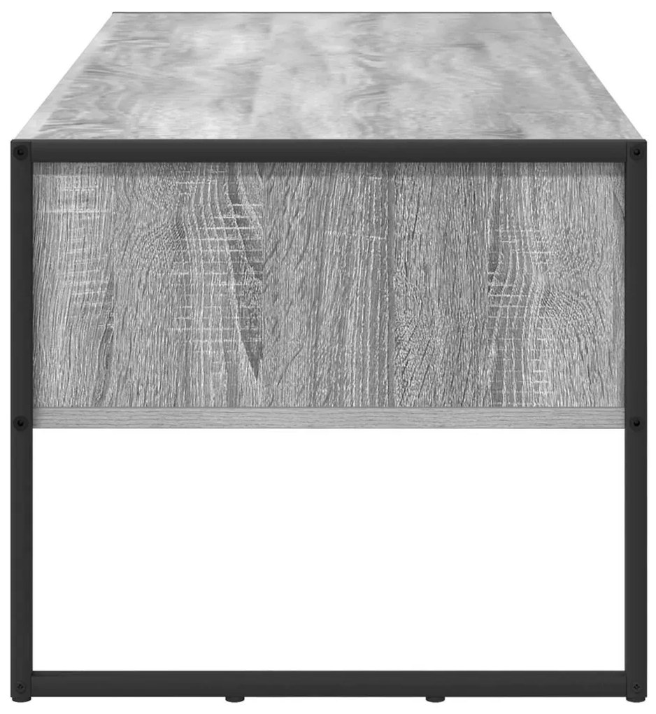 vidaXL Dohányzóasztal fiókkal Szürke Sonoma 100 x 46 x 40 cm Faanyag