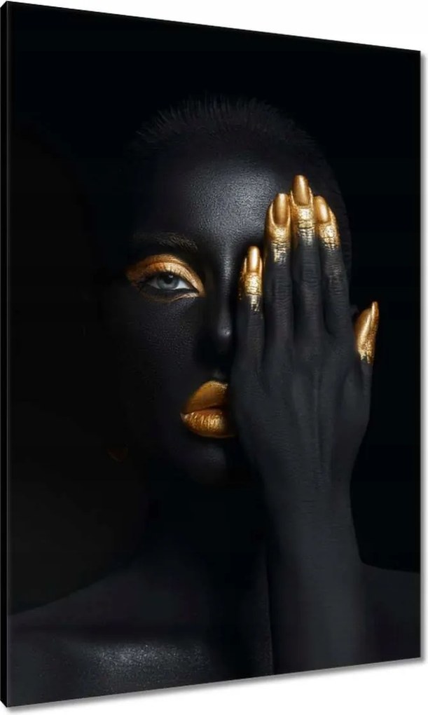 Vászonkép 70x100 Arc az arany tenyér alatt