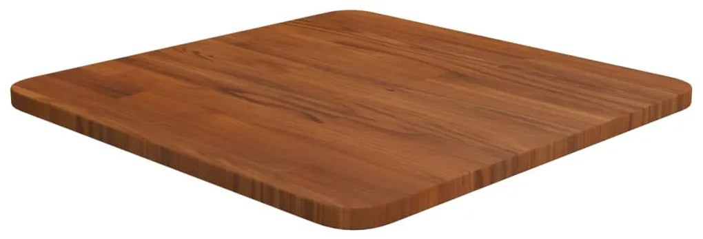 sötétbarna kezelt tömör tölgyfa négyzet asztallap 40x40x1,5cm