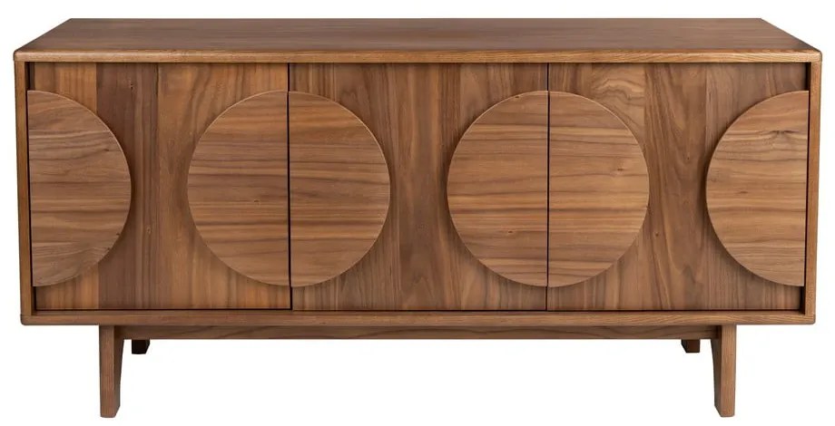 Barna alacsony komód diófa dekorral 120x58 cm Groove – Zuiver