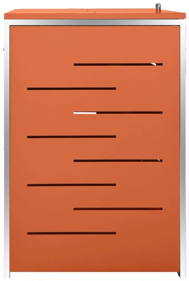 acéltároló négy gurítható szemeteskukához 276,5x77,5x112,5 cm