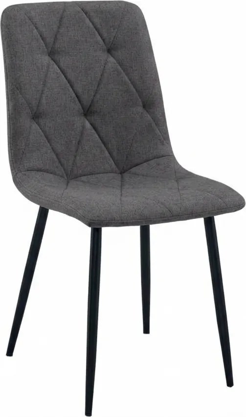 Sötétszürke LIBRA STONE GREY szék fekete lábakkal
