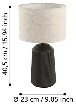 Eglo 900824 - Asztali lámpa CAPALBIO 1xE27/40W/230V szürke