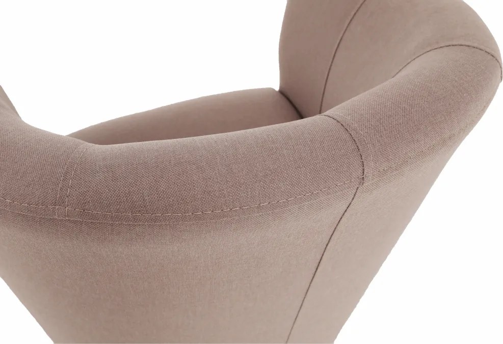 Klub fotel, pasztell rózsaszín anyag, CUBA