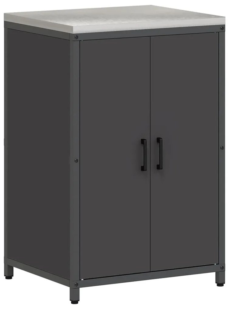 Konyhai Tároló Készlet polcokkal 3 pcs Fekete 210 x 50 x 92 cm