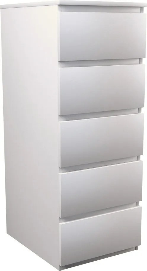 W5 fiókos szekrény, matt fehér