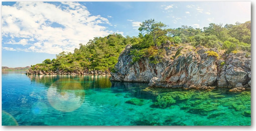 Fotótapéta üvegfalra Kék lagúna 140x70