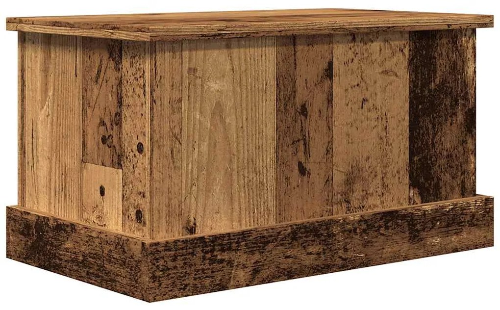antik fa színű szerelt fa tárolódoboz 30 x 50 x 28 cm