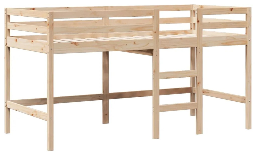 tömör fenyőfa magasított ágy tetővel 75 x 190 cm