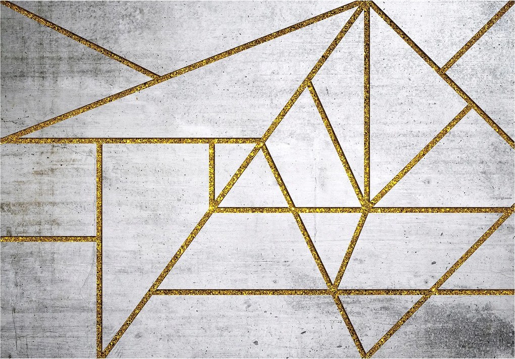 Fotótapéta Arany geometria vinil beton 368x280 +ragasztó