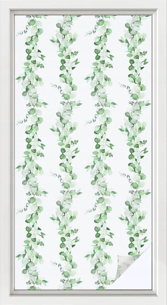 Furnér Ablakfólia Szélvédőre Adatvédelem Zöld girland 50x100