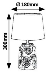 Rabalux 4549 - Asztali lámpa SONAL 1xE14/40W/230V