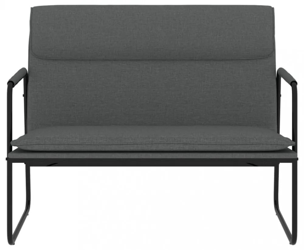 sötétszürke szövet pad 100 x 64 x 80 cm