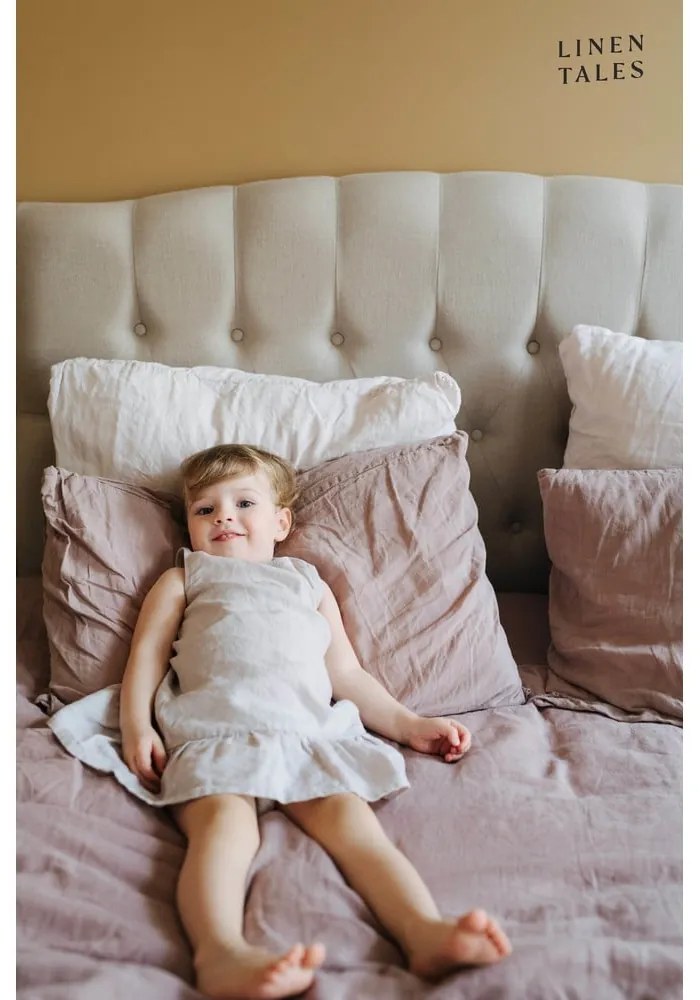 Rózsaszín-barna len lepedő 180x260 cm Ashes of Roses – Linen Tales