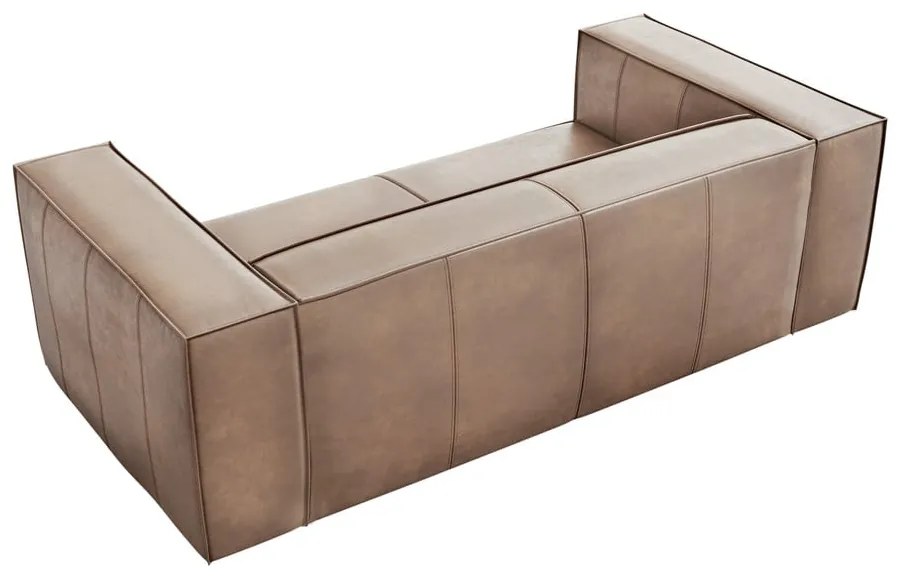 Világosbarna bőr kanapé 212 cm Madame – Windsor & Co Sofas