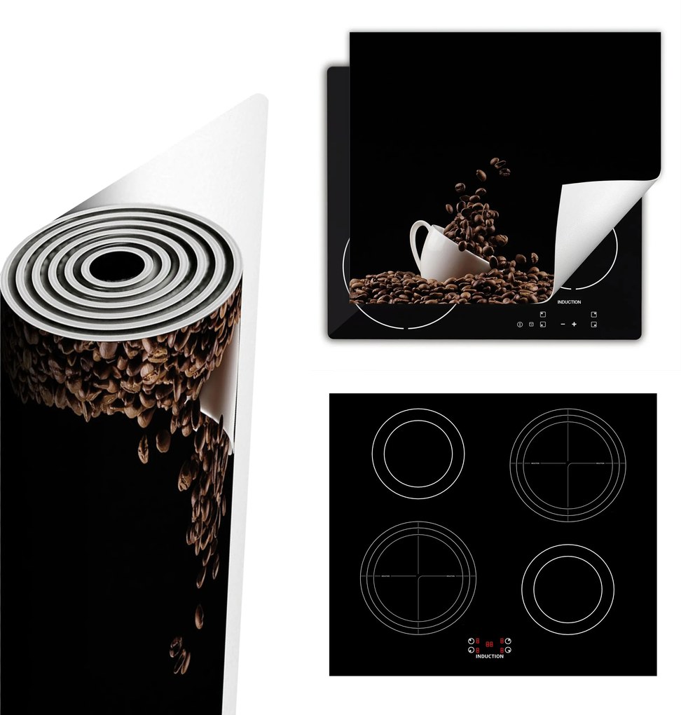 Tűzhelyvédő Szőnyeg Több Helyet Biztosít 60x52 fekete kávé