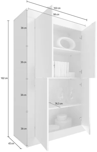 NERILA fehér komód