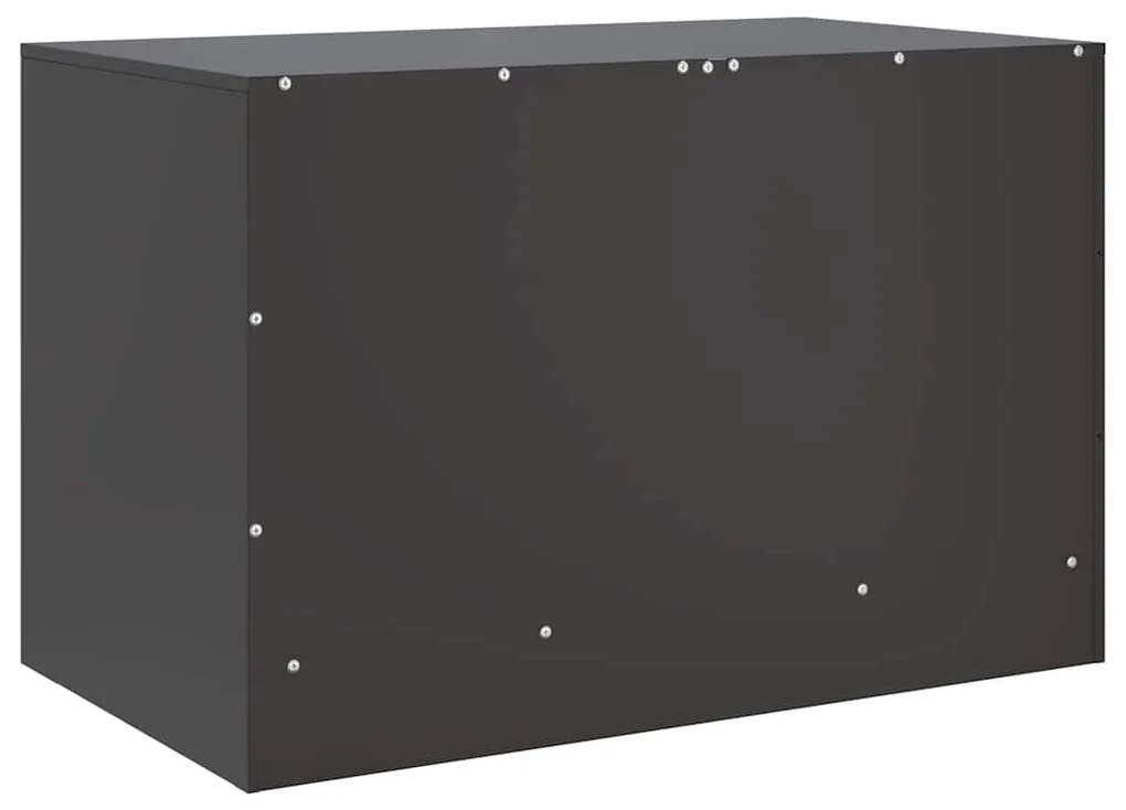 fekete acél TV-szekrény 67 x 39 x 44 cm