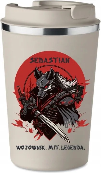 Prémium thermo bögre bézs, Tetszőleges Névvel, harcos KT_430