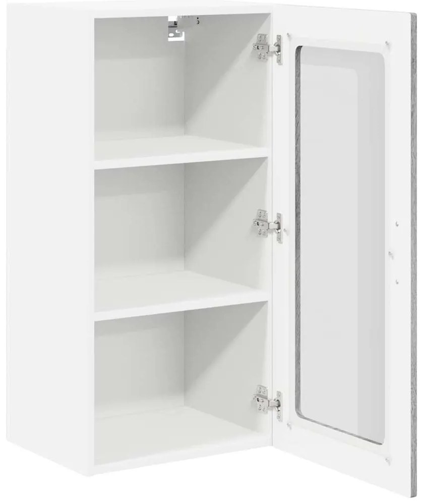 Fali konyhaszekrény 2 pcs Szürke Sonoma 40 x 31 x 80 cm Faanyag