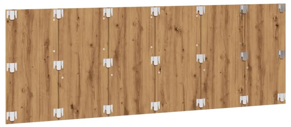 kézműves tölgy színű szerelt fali fejtámla 240 x 1,5 x 80 cm