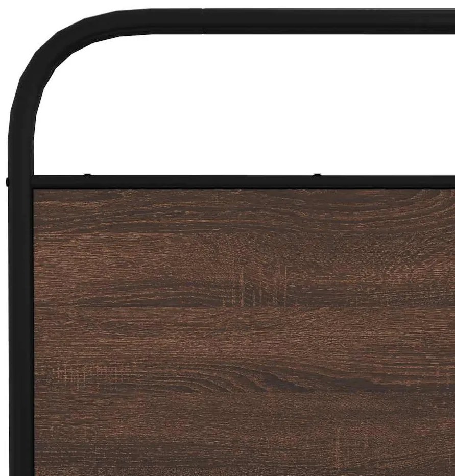 ágykeret matrac nélkül 150x200 cm barna tölgyfa műfa