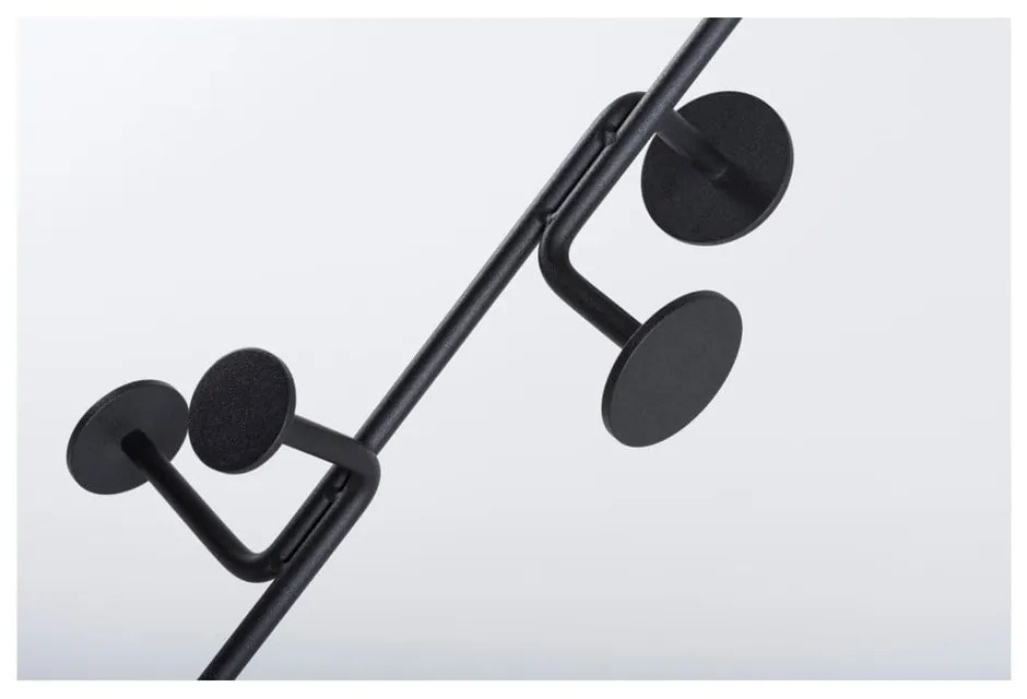 Hook tömör tölgyfa állófogas fekete elemekkel - Gazzda