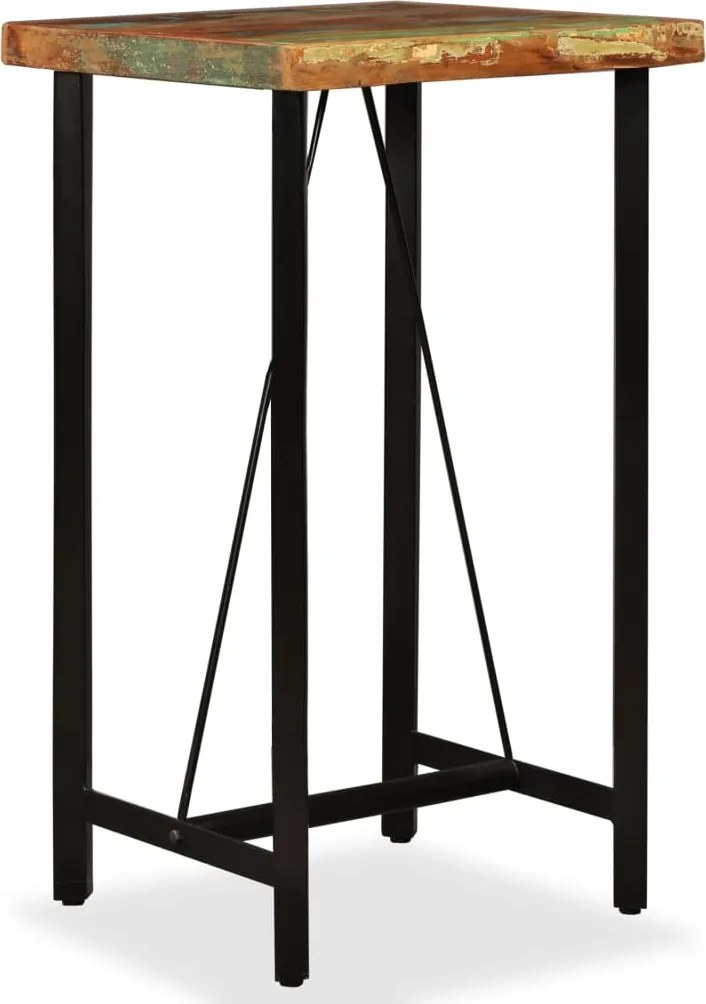 vidaXL tömör újrahasznosított fa bárasztal 60 x 60 x 107 cm