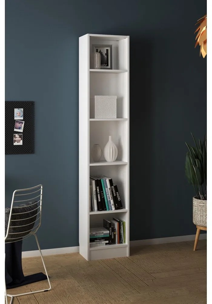 Basic fehér könyvespolc , 41 x 203 cm - Tvilum