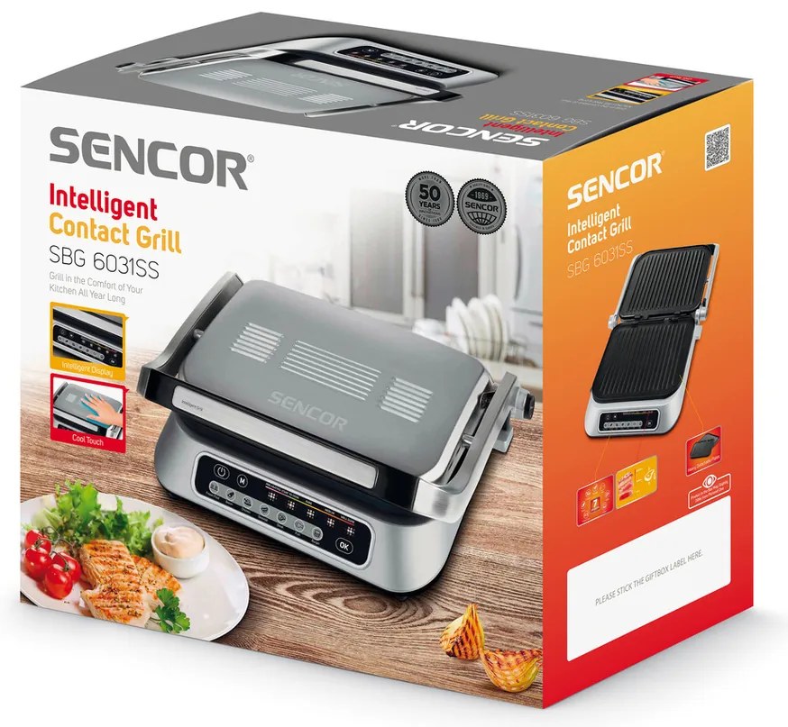 Sencor SBG 6031SS kontaktgrill, roztoč