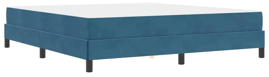 Boxspring ágy matraccal Sötét kék 180 x 200 cm Bársony