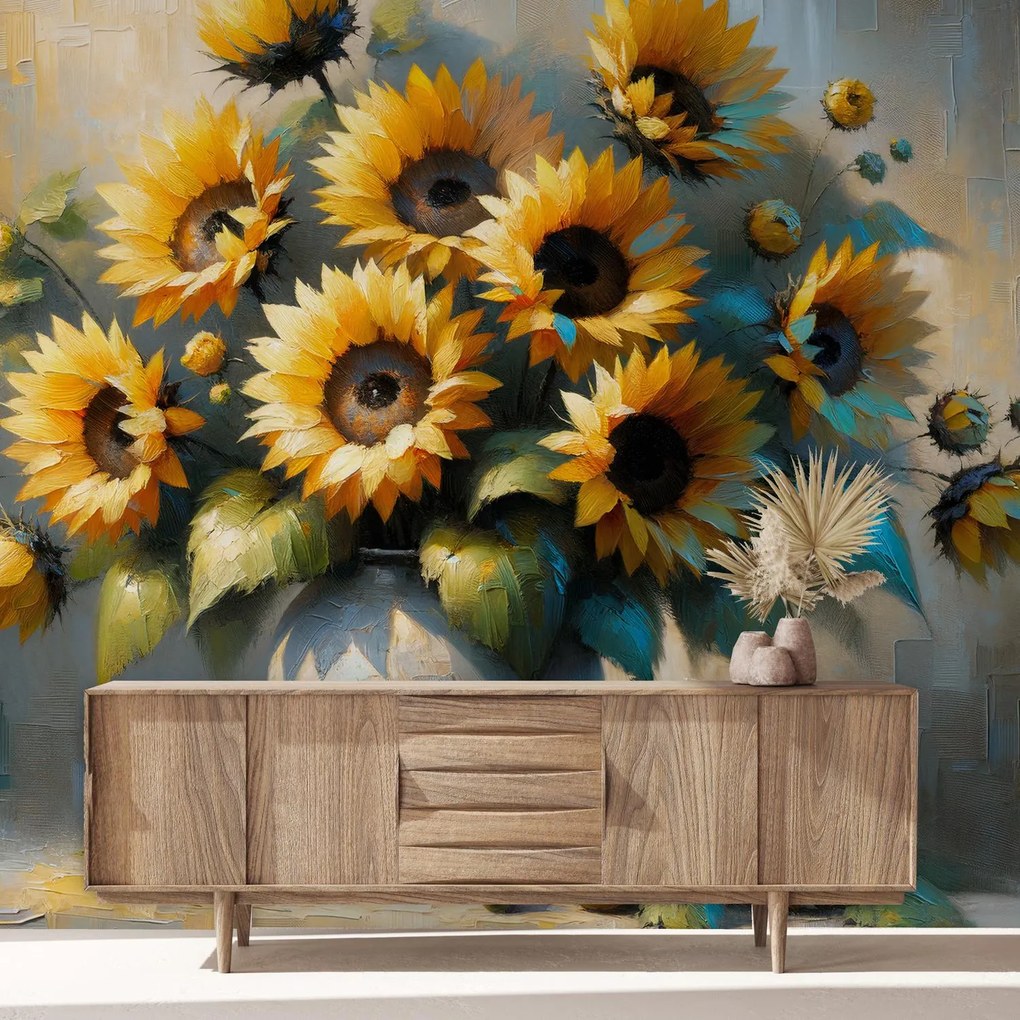 Fotótapéta - Napraforgós váza (147x102 cm)