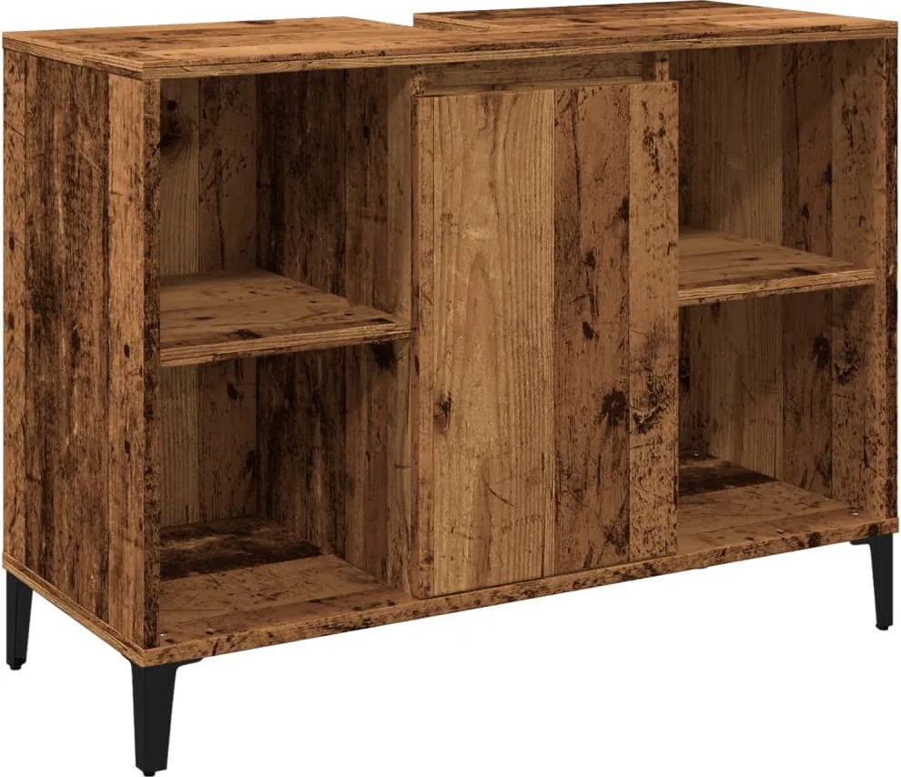 vidaXL antik fa színű szerelt fa mosdószekrény 80 x 33 x 60 cm