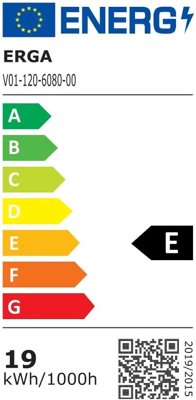 Erga Ava, LED tükör 60x80cm, 2185 lm, 6500K, első/hátsó világítás, ERG-V01-120-6080-00