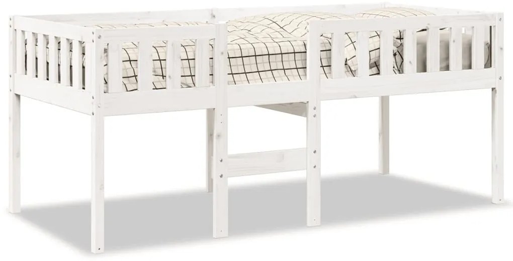 fehér tömör fenyőfa gyerekágy matrac nélkül 75 x 190 cm