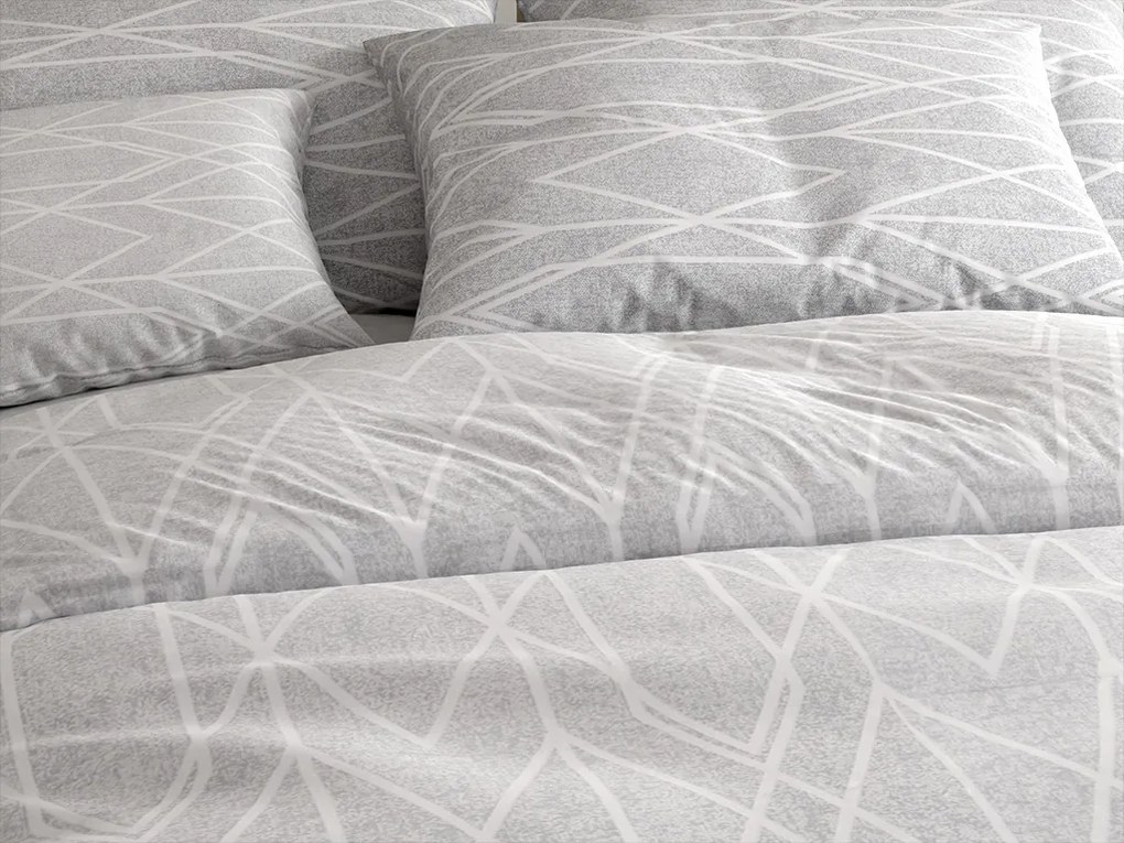 Renforcé pamut szatén krepp ágyneműhuzat SZÜRKE CSÍKOK sötétszürke Ágyneműhuzat mérete: 70 x 90 cm | 140 x 200 cm