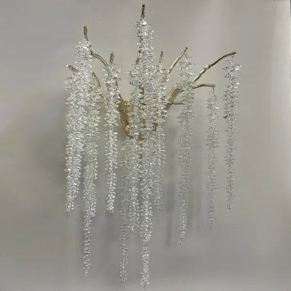 Fali kristály lámpa 3xG9/40W/230V Rózsaarany