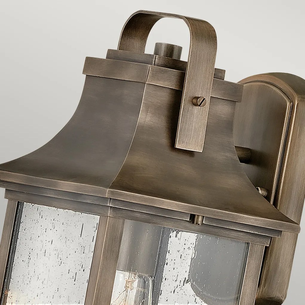 ELSTEAD QN-GRANT-S-BU GRANT Klasszikus Kültéri Fali Lámpa Átlátszó, Braune Patina E27 IP44